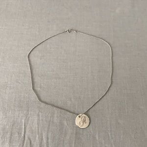 Tiffany & Co “A” Initial Necklace